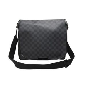 LOUIS VUITTON Daniel Shoulder Bag Damier Ebene Brown Graphite Black